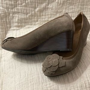 Taupe Vionic Wedge Heels